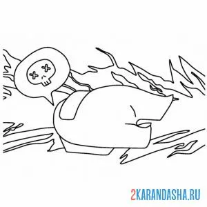Раскраска амонг ас убит игрок