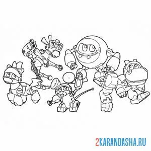 Раскраска милашки-роботы