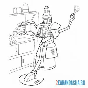Раскраска робот-уборщик