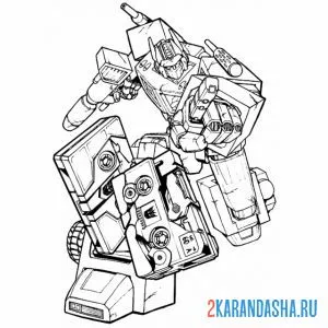 Раскраска огромный автобот