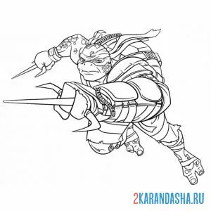 Раскраска рафаэль черепашки-ниндзя