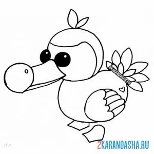 Раскраска додо птица