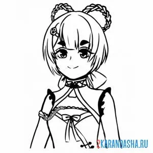 Раскраска геншин импакт персонаж
