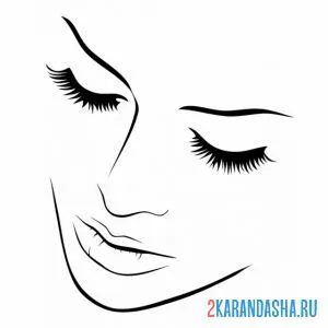Раскраска лицо девушки для макияжа