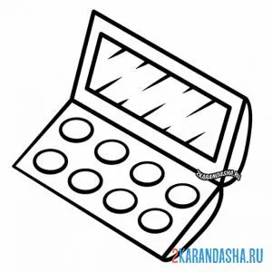 Раскраска тени для глаз косметика