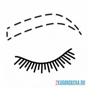 Раскраска обведи бровь и создай макияж