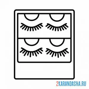 Раскраска накладные ресницы