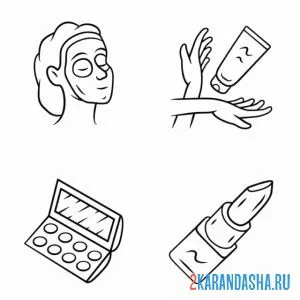 Раскраска красота женщины макияж