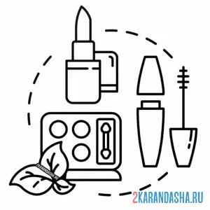 Раскраска косметика для создания макияжа