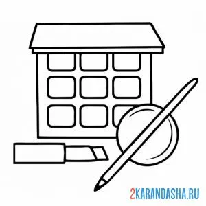 Раскраска любимая косметика