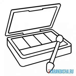 Раскраска тени для глаз с зеркалом