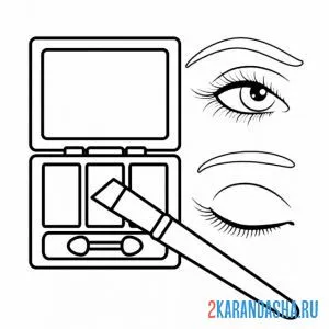 Раскраска красивые тени для глаз