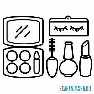 Раскраска набор косметики для макияжа