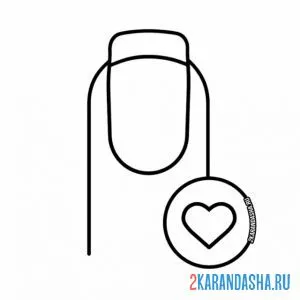 Раскраска френч маникюр