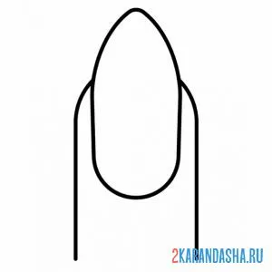 Раскраска ноготь миндалевидной формы