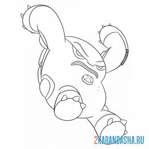 Раскраска ядро удар бен 10