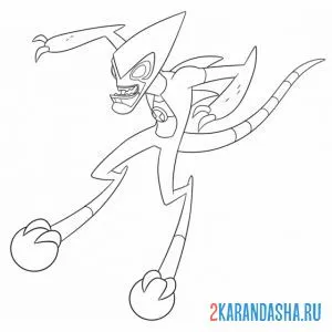 Раскраска кинселеран молния бен тен