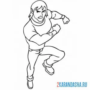Раскраска кевин бен 10