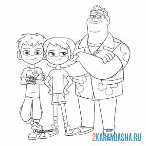 Раскраска макс, гвен и бен тен