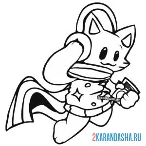 Раскраска нян кэт в наушниках