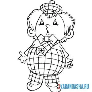 Раскраска пончик из незнайки
