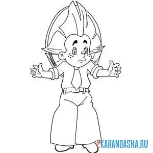 Раскраска незнайка ничего не знает