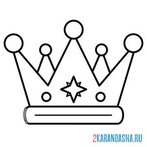 Раскраска корона королевы