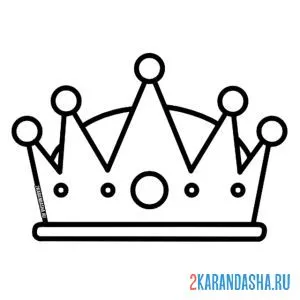 Раскраска корона короля