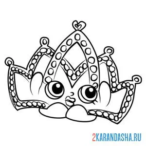Раскраска корона шопкинс
