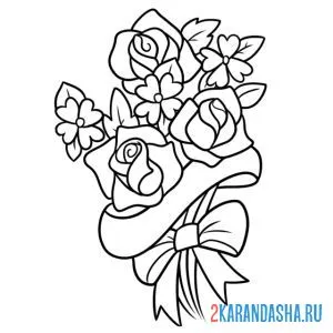 Раскраска розочки для любимых