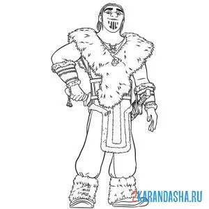 Раскраска дерзкий эрет ловец драконов