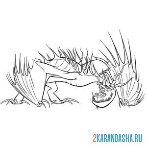 Раскраска кривоклык дракон