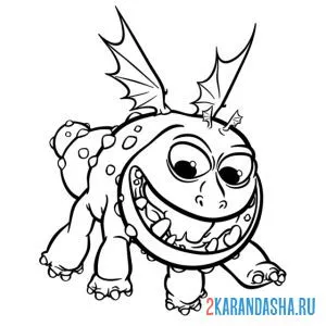Раскраска рыбелек дракон