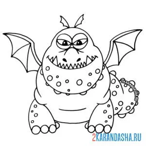 Раскраска смешная сарделька