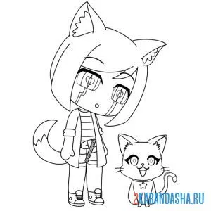 Раскраска мо гача лайф
