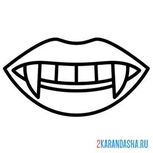 Раскраска вампирские губы