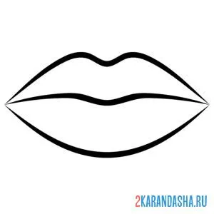 Раскраска красивые губы