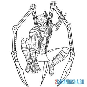Раскраска новый человек-паук