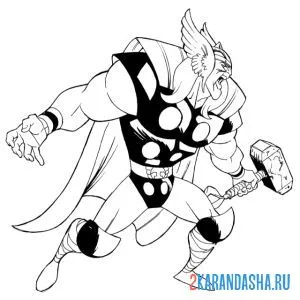 Раскраска силач тор