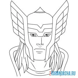 Раскраска голова тора