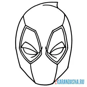 Раскраска дэдпул маска голова