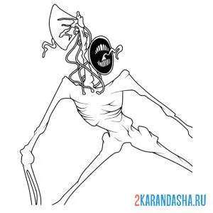 Раскраска сиреноголовый криповый