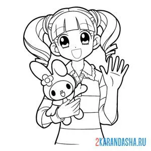 Раскраска май мелоди на руках