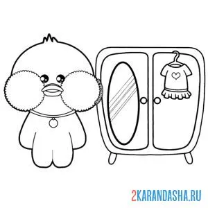 Раскраска уточка лалафанфан гардероб