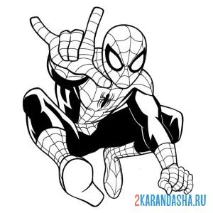 Раскраска человек-паук марвел
