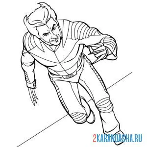 Раскраска росомаха марвел