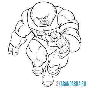 Раскраска джаггернаут марвел