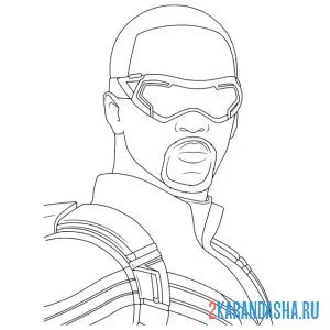 Раскраска сокол марвел