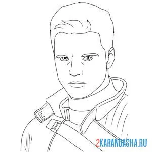 Раскраска марвел зимний солдат