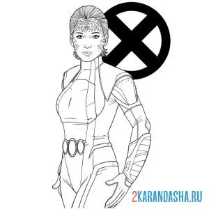Раскраска мистик marvel